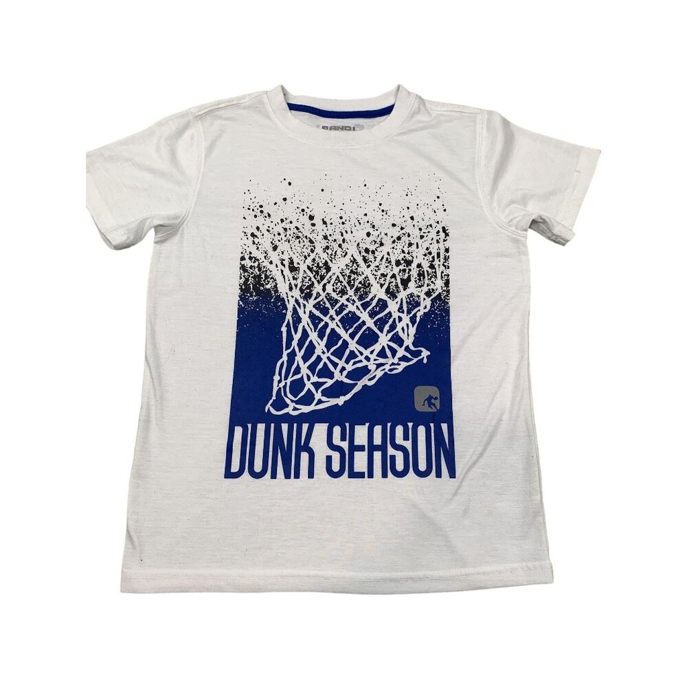 And 1 Boys' Medium White Dunk Season T-Shirt Basketball Swoosh